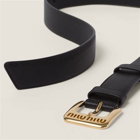 miu miu belt size|Nappa leather wide belt .